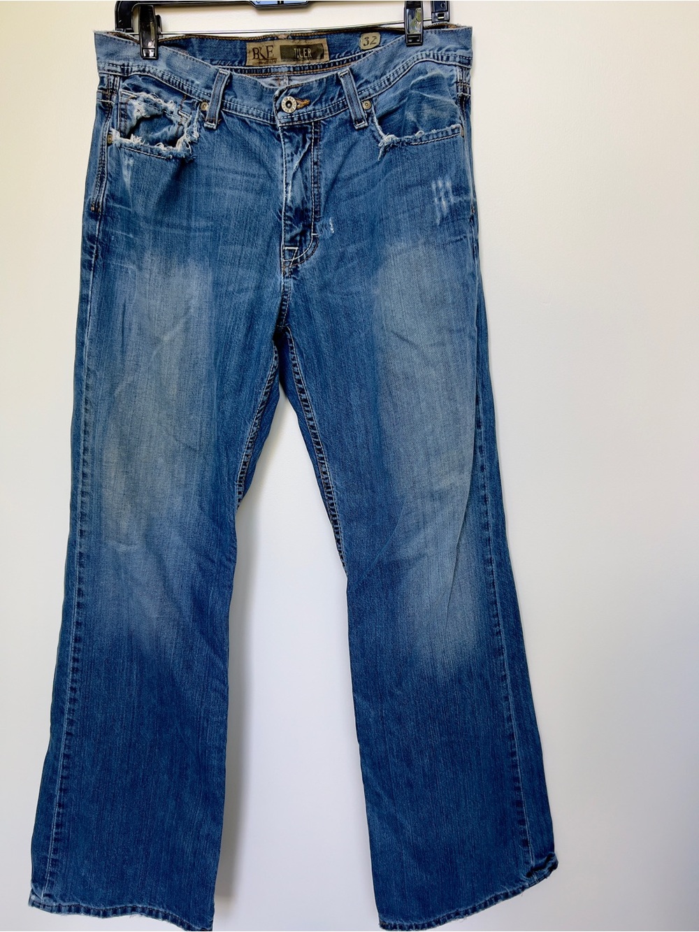 BKE Tyler Men’s Distressed Blue Denim Jeans
